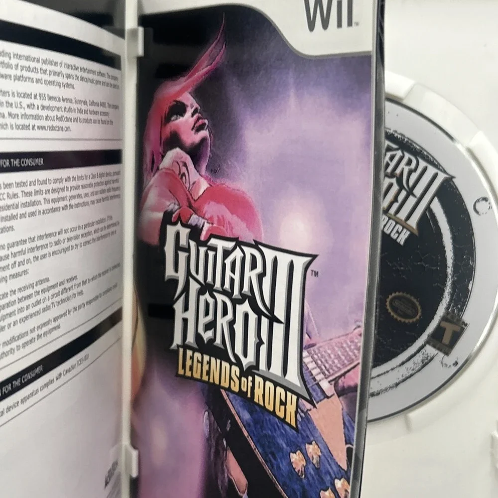 Guitar Hero III: Legends of Rock Nintendo Wii 2007 Instruction Manual CIB